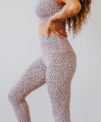 Astoria LUXE IGNITE Full Length Legging - Beige Speckle