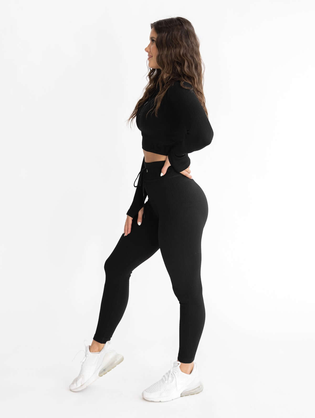 Astoria Seamless Ribbed Series Legging - Black