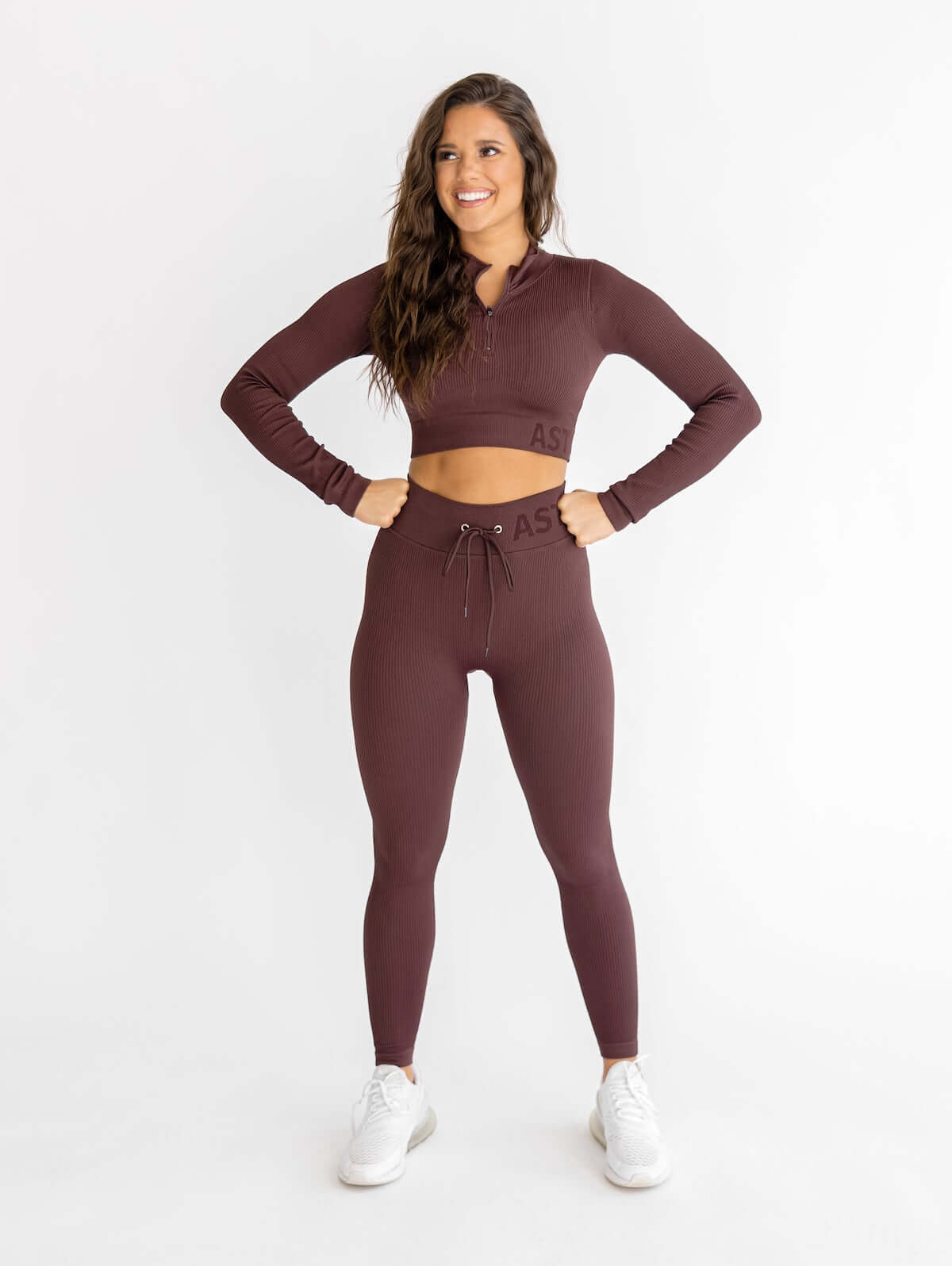Astoria Seamless Ribbed Series Legging - Espresso