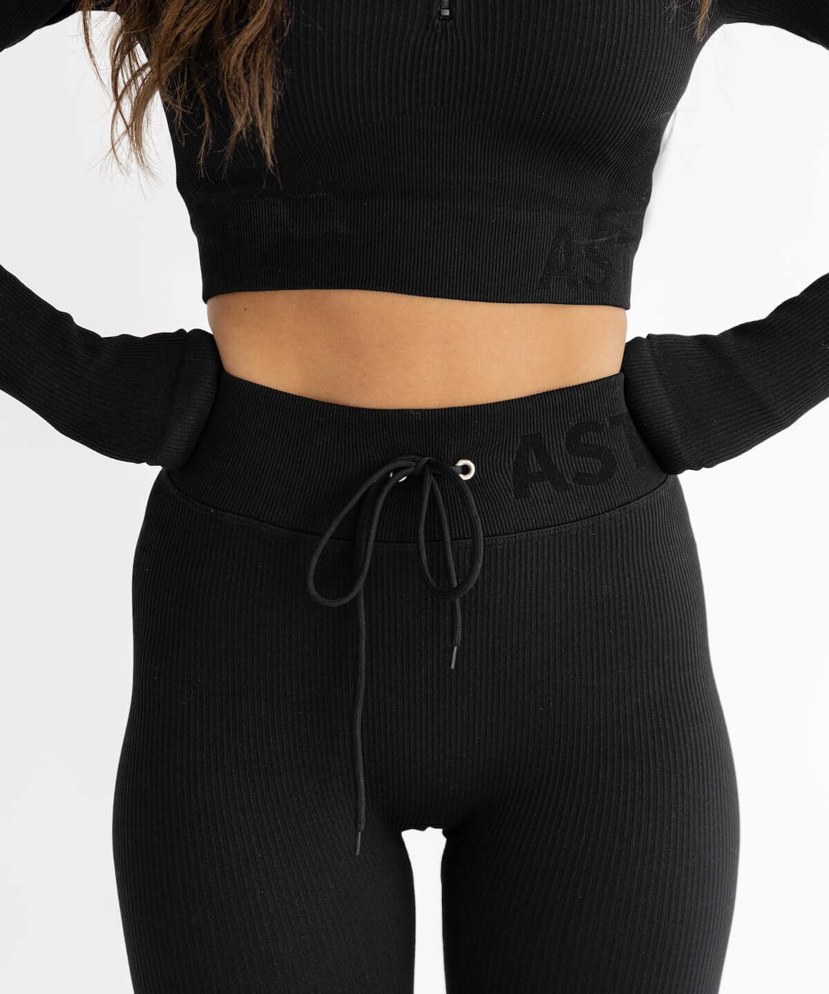 Astoria Seamless Ribbed Series Legging - Black