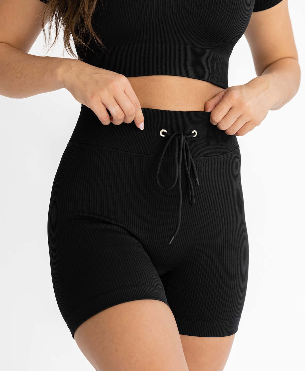 Astoria Seamless Ribbed Series Short - Black