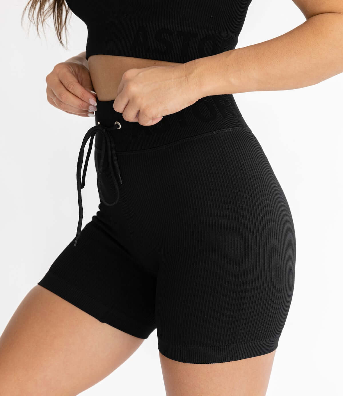 Astoria Seamless Ribbed Series Short - Black