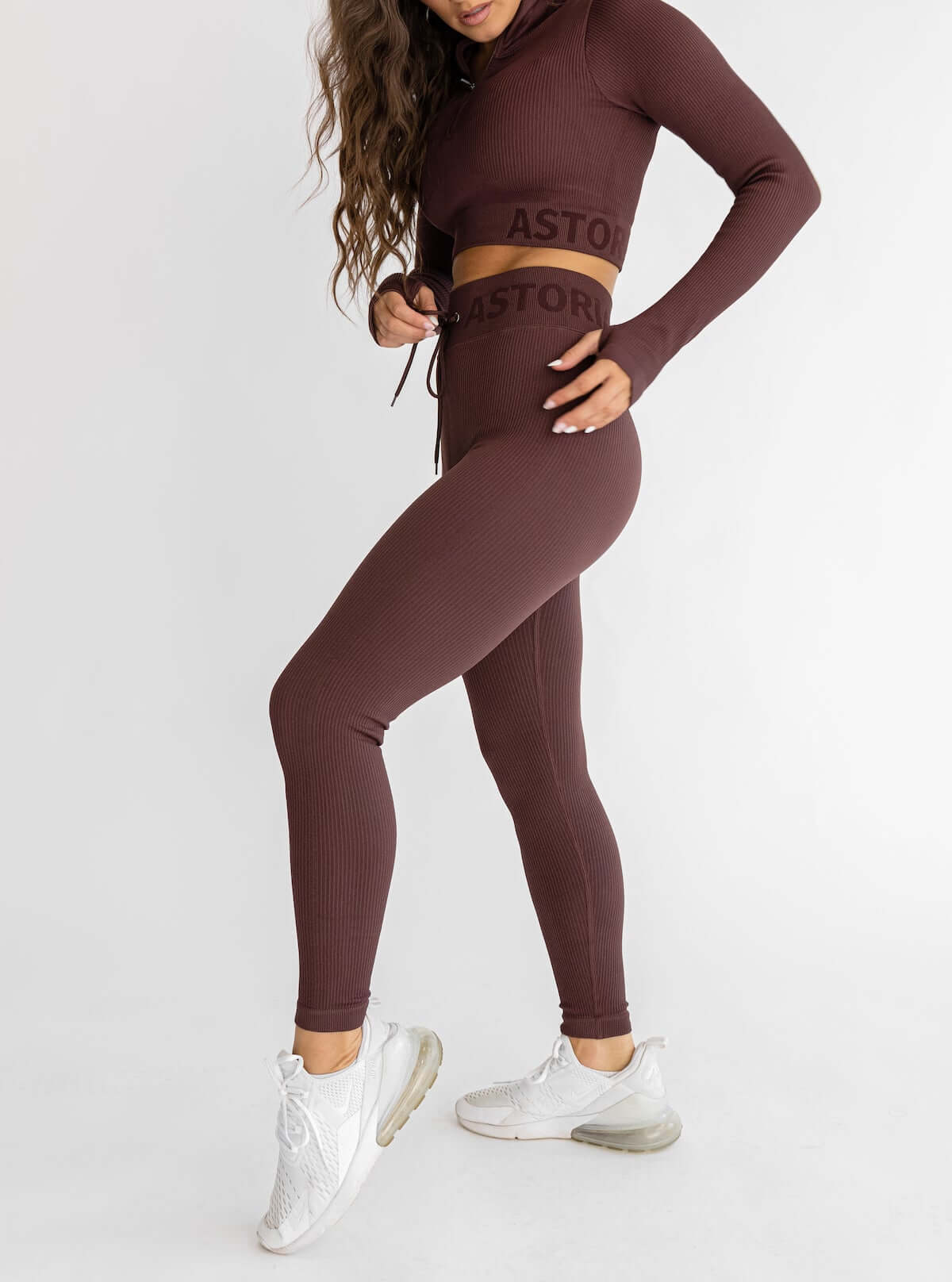 Astoria Seamless Ribbed Series Legging - Espresso