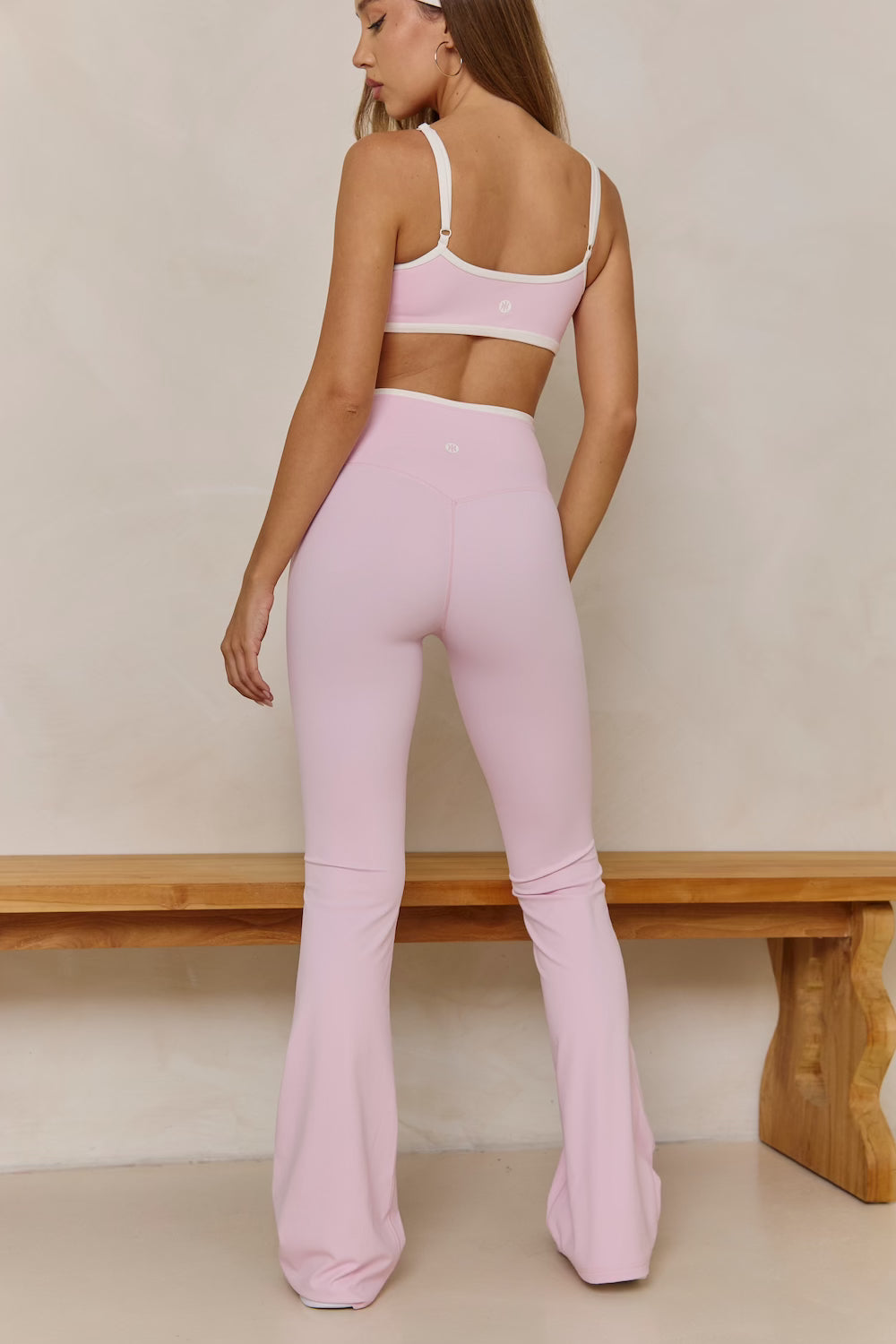 Astoria LUXE BALANCE Flare Legging - Pink/Cream