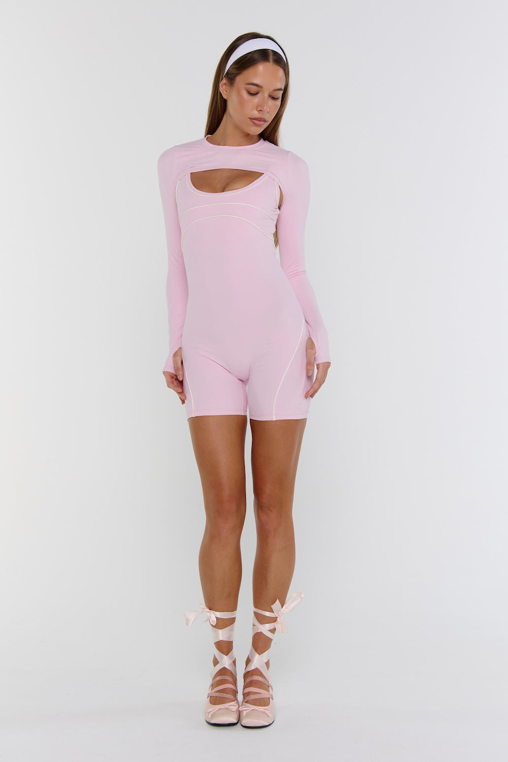 Astoria Airvíve Short Onesie - Pink/Cream