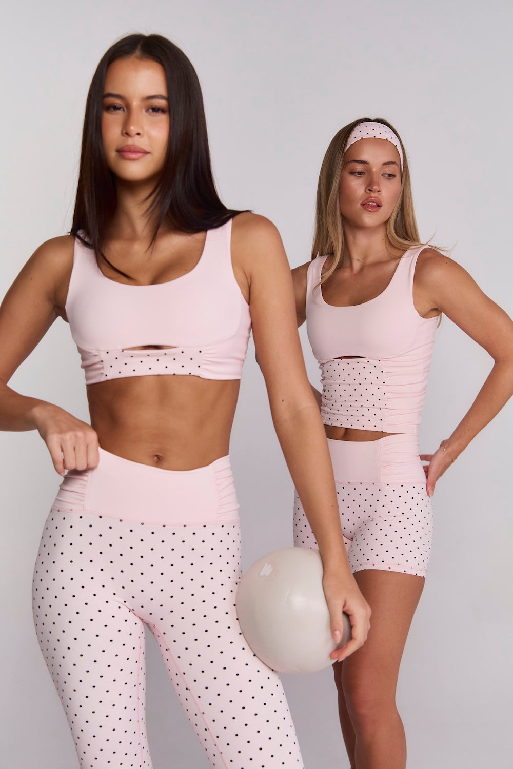 Astoria LUXE BALANCE Headband - Baby Pink Polka