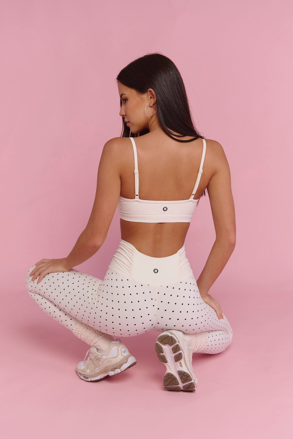 Astoria LUXE BALANCE Ruched Legging - Cream Polka