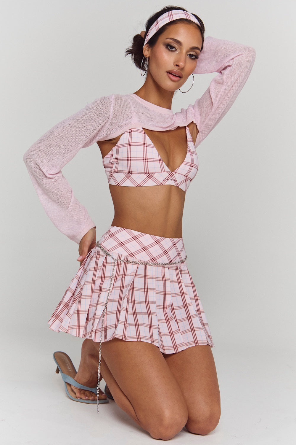 Astoria Airvíve Micro Pleated Skort - Princess Pink Plaid