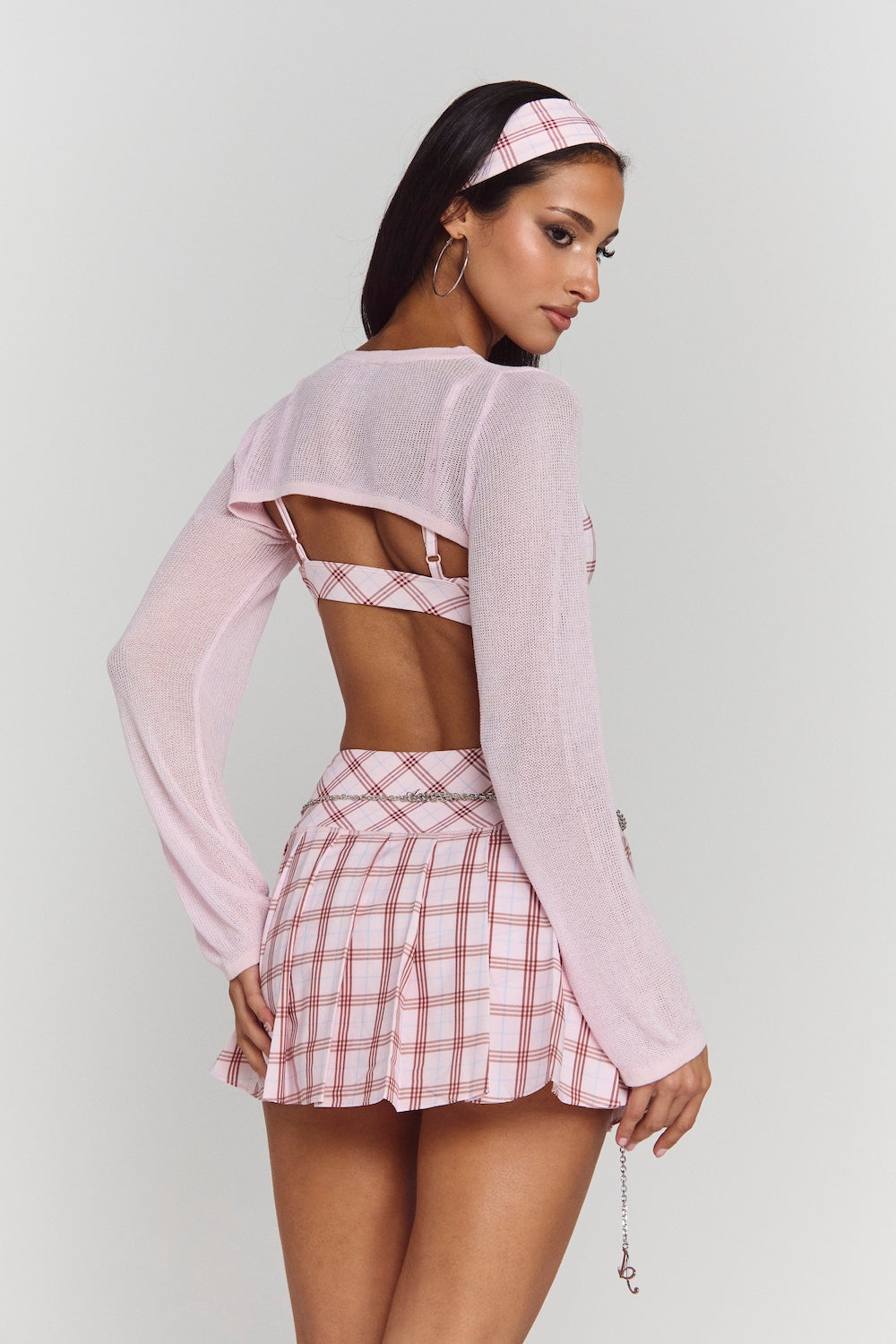 Astoria Airvíve Micro Pleated Skort - Princess Pink Plaid