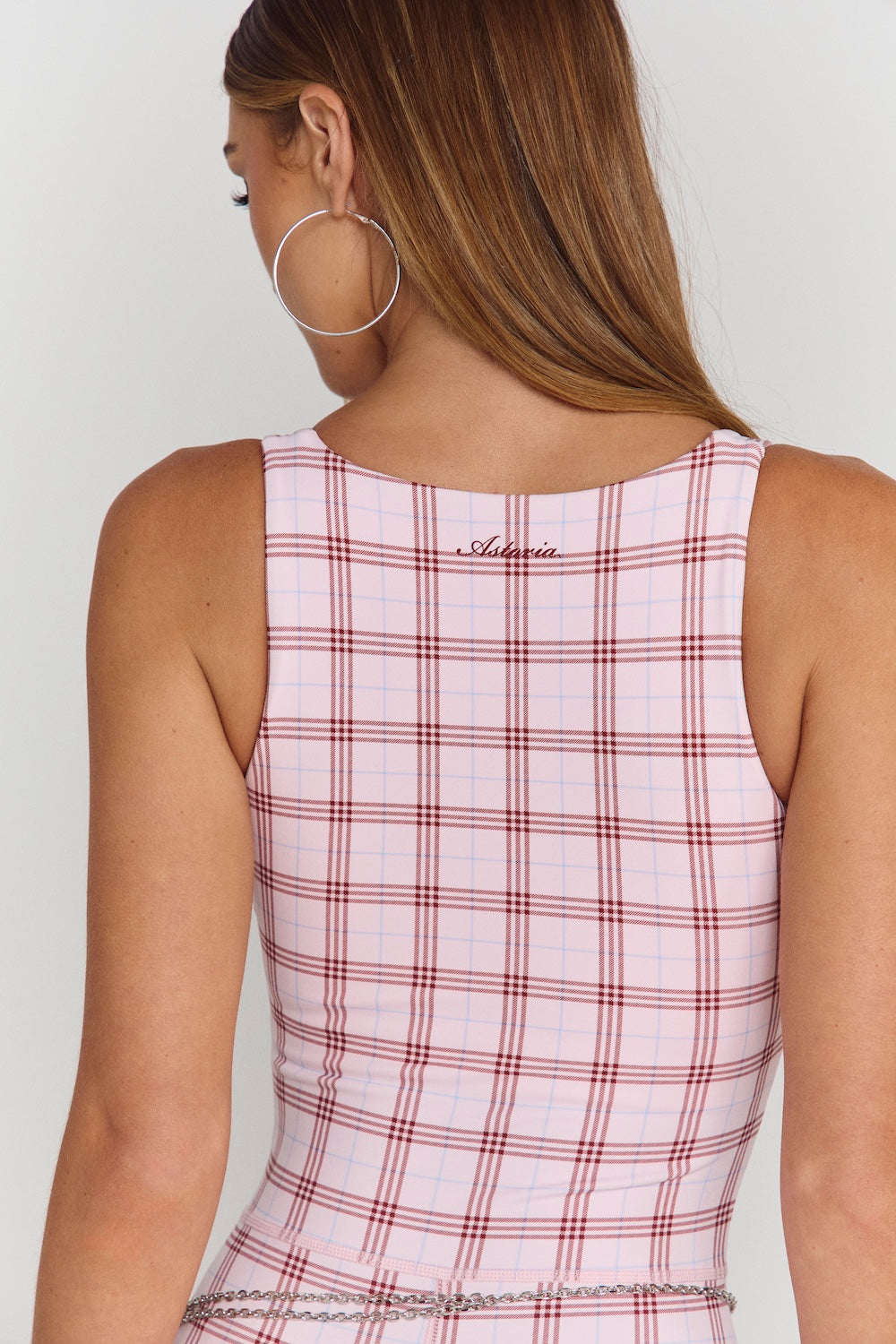 Astoria Airvíve Square Neck Micro Onesie - Princess Pink Plaid