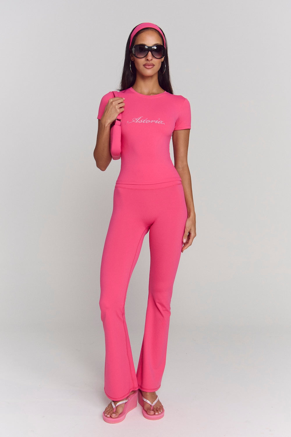 Astoria Airvíve Rhinestone Baby Tee - Popstar Pink