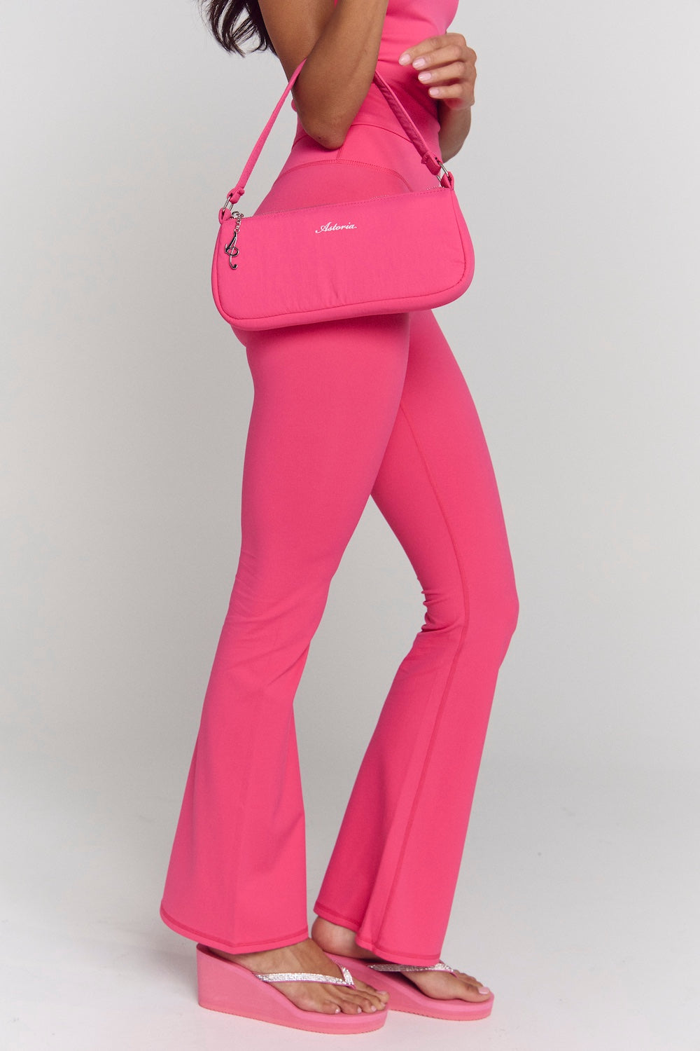 Astoria Airvíve Rhinestone Flare Legging - Popstar Pink