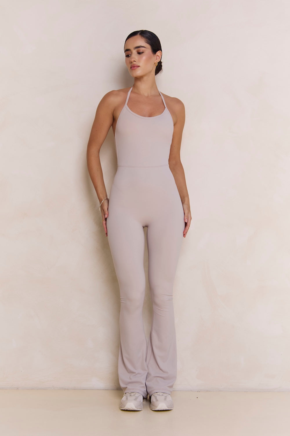 Astoria Airvíve Halter Flare Onesie - Ash Grey