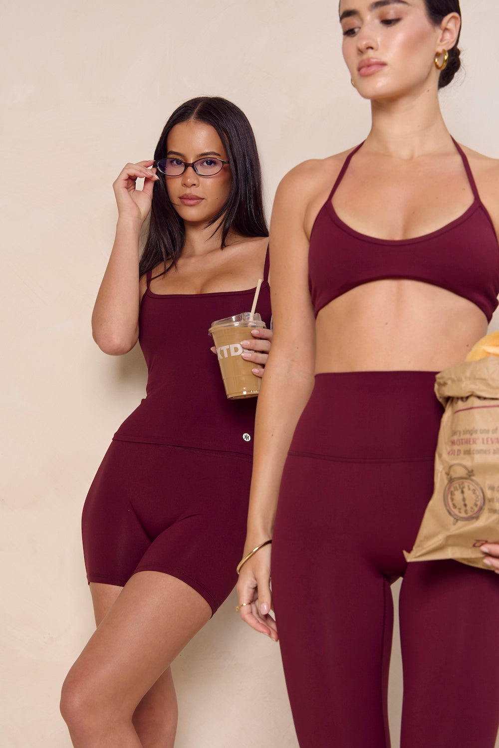 Astoria Airvíve Halter Sports Bra - Burgundy