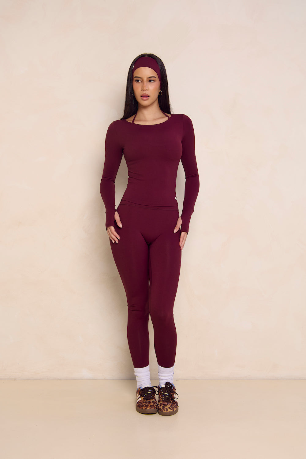 Astoria Airvíve Halter Sports Bra - Burgundy