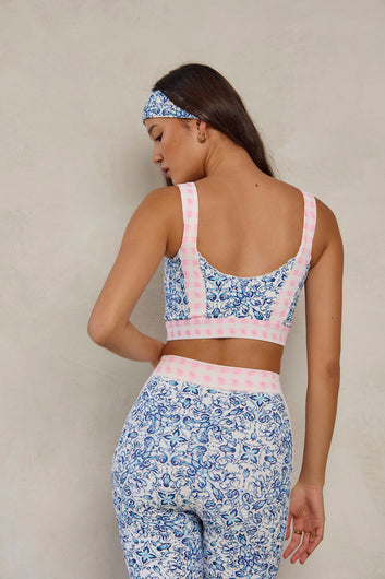 Astoria Seamless Ribbed Colorblock Sports Bra - Porceflora