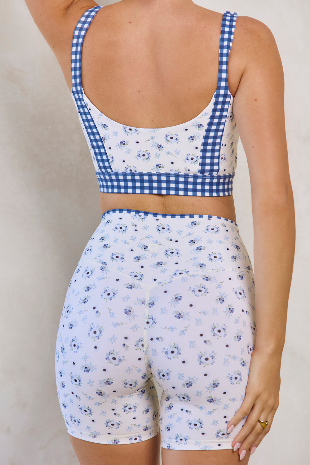 Astoria LUXE BALANCE Colorblock Sports Bra - Blueberry Gingham