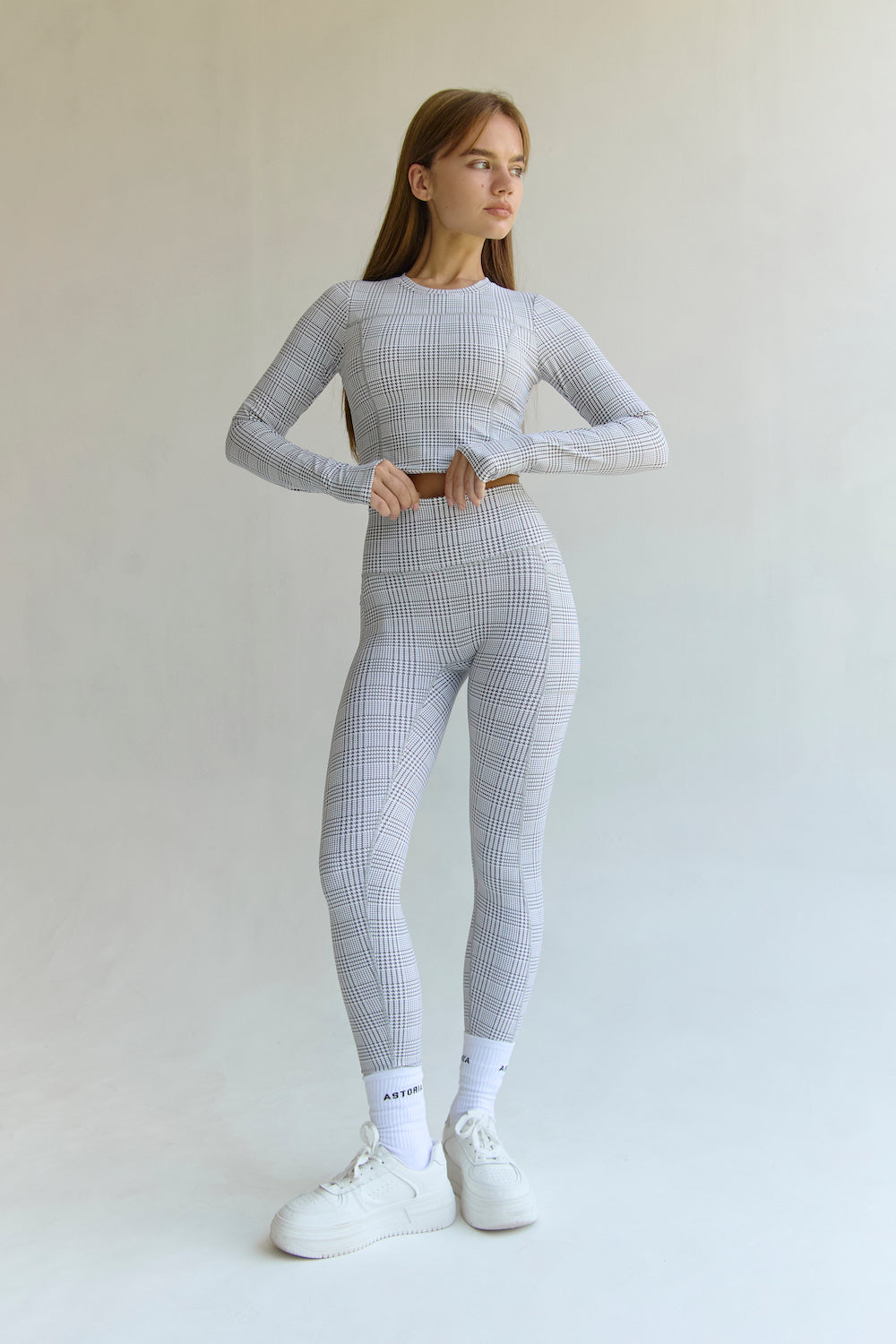 Astoria Airvíve Pocket Legging - Grey Plaid