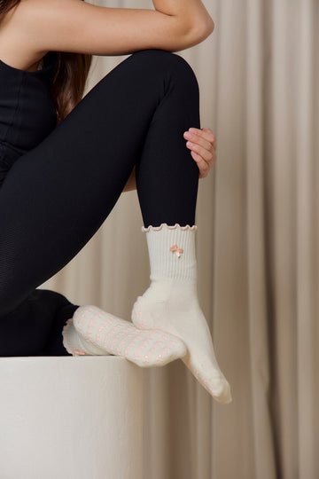 Astoria Grip Socks  - Cream