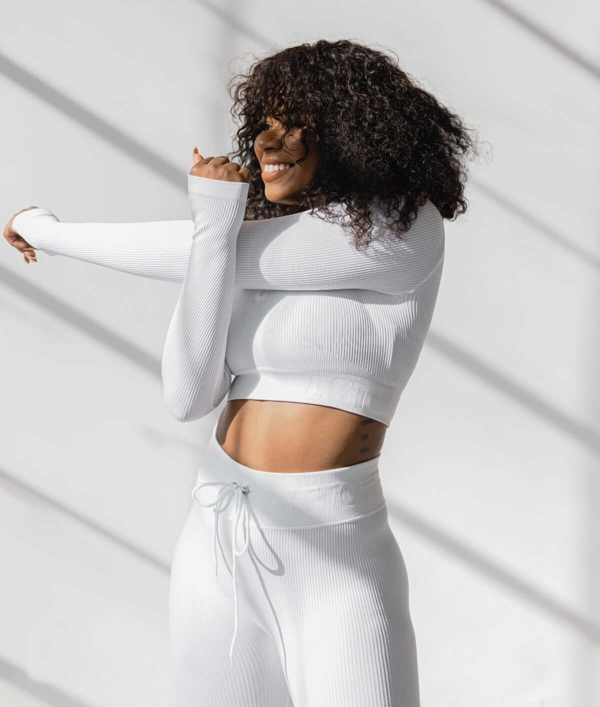 Astoria Seamless Ribbed Series Legging - White