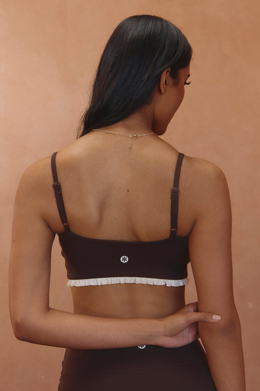Astoria Airvíve Ruffle Sports Bra - Chocolate Crème