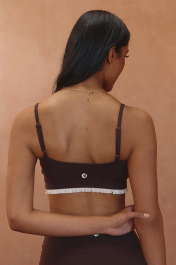 Astoria Airvíve Ruffle Sports Bra - Chocolate Crème