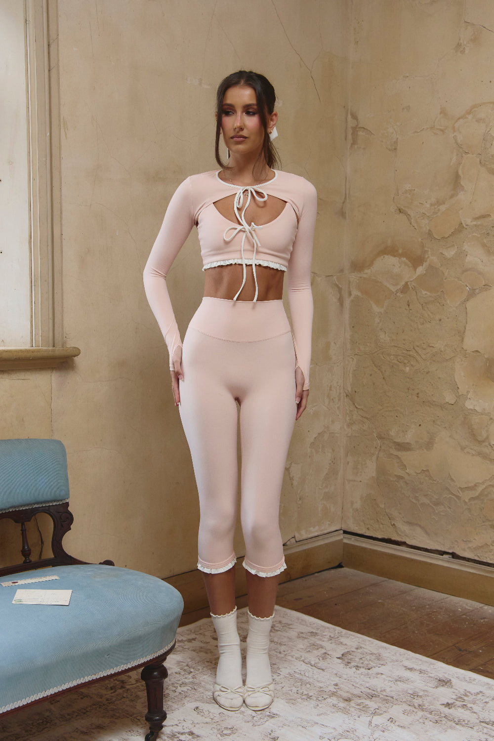 Astoria Airvíve Ruffle Capri - Peach Crème